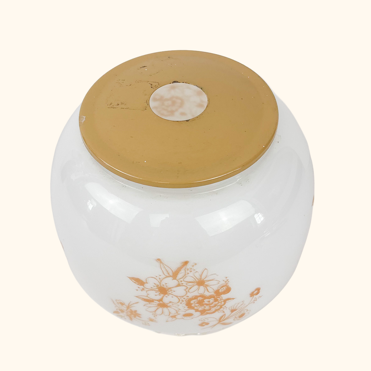 Art Deco White Frosted Frilly Glass Lamp Shade