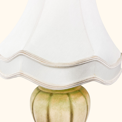 Large Ceramic Table Lamp Cream Bell Shade Vintage 1997