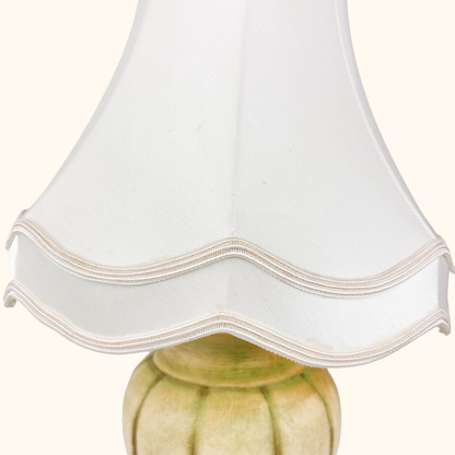 Large Ceramic Table Lamp Cream Bell Shade Vintage 1997