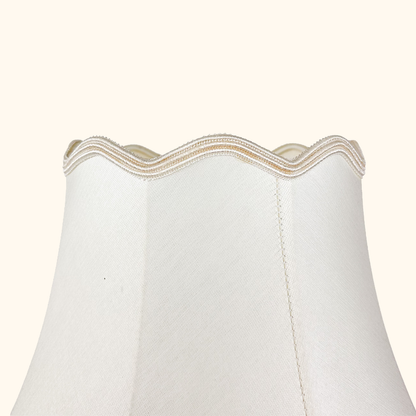 Large Ceramic Table Lamp Cream Bell Shade Vintage 1997