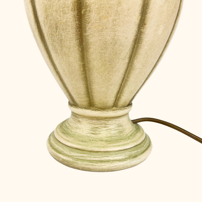 Large Ceramic Table Lamp Cream Bell Shade Vintage 1997
