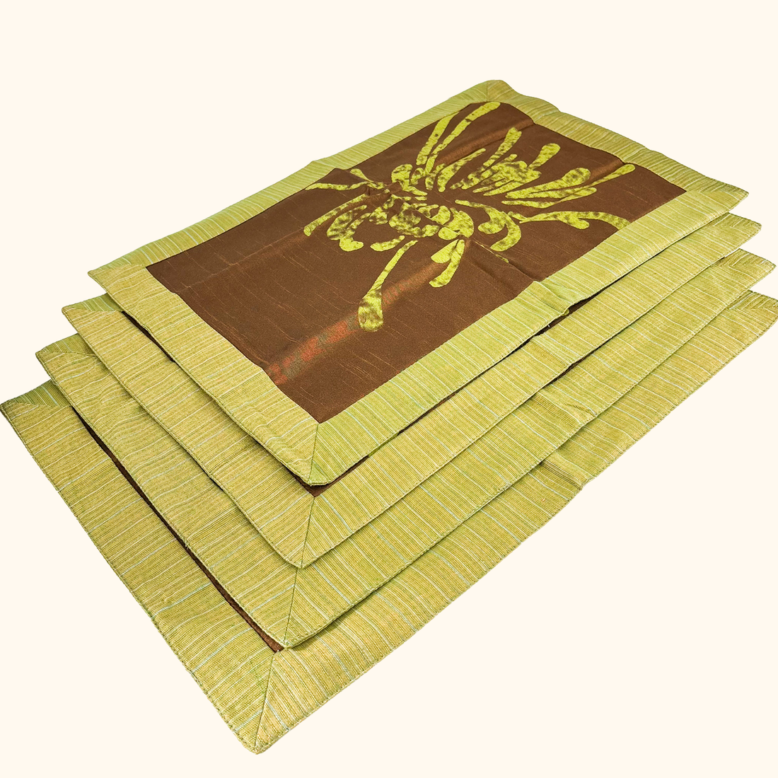 PartyLite Siena Lights Reversible Fabric Placemats Set of 4