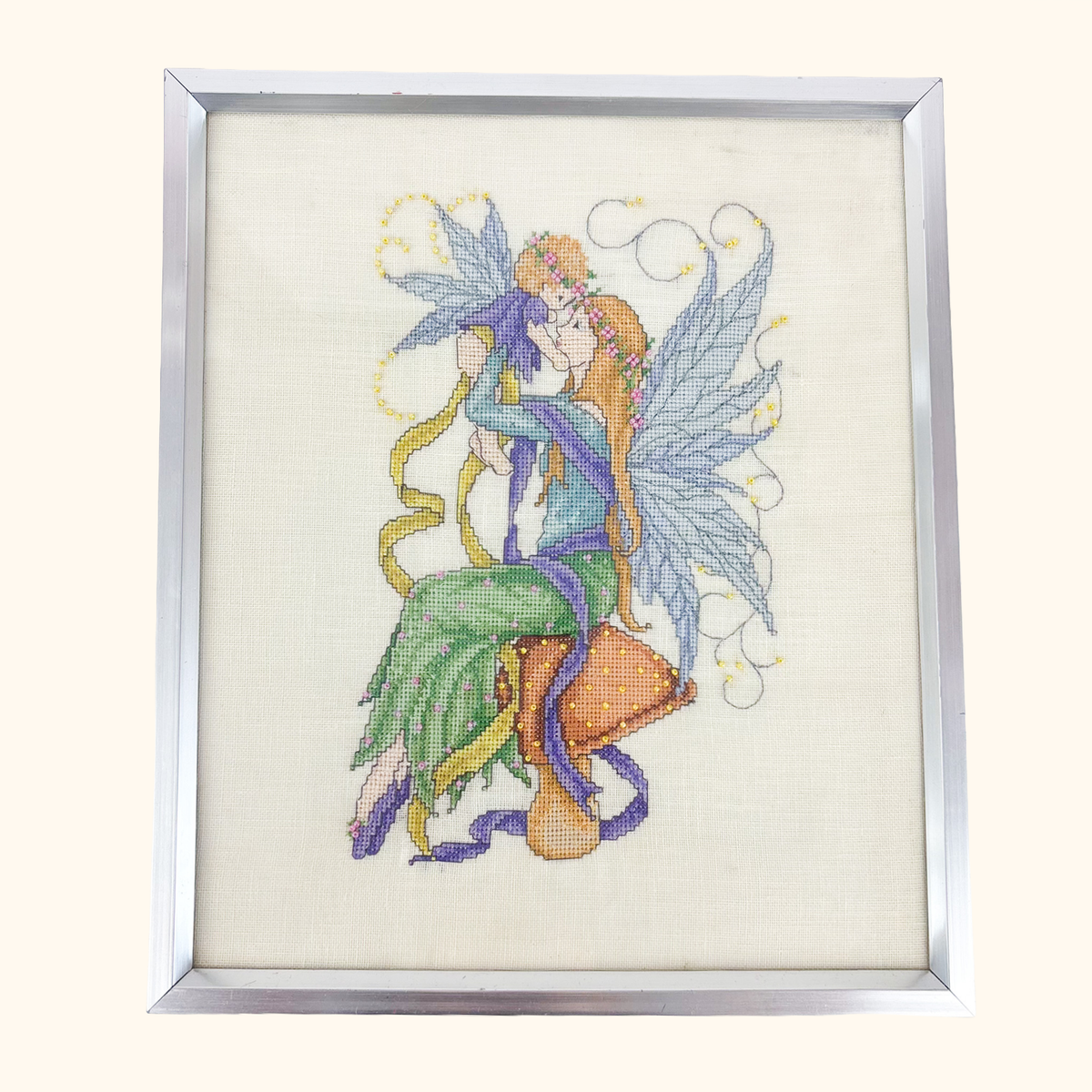Joan Elliott "Faerie Mother" Cross Stitch Art Complete
