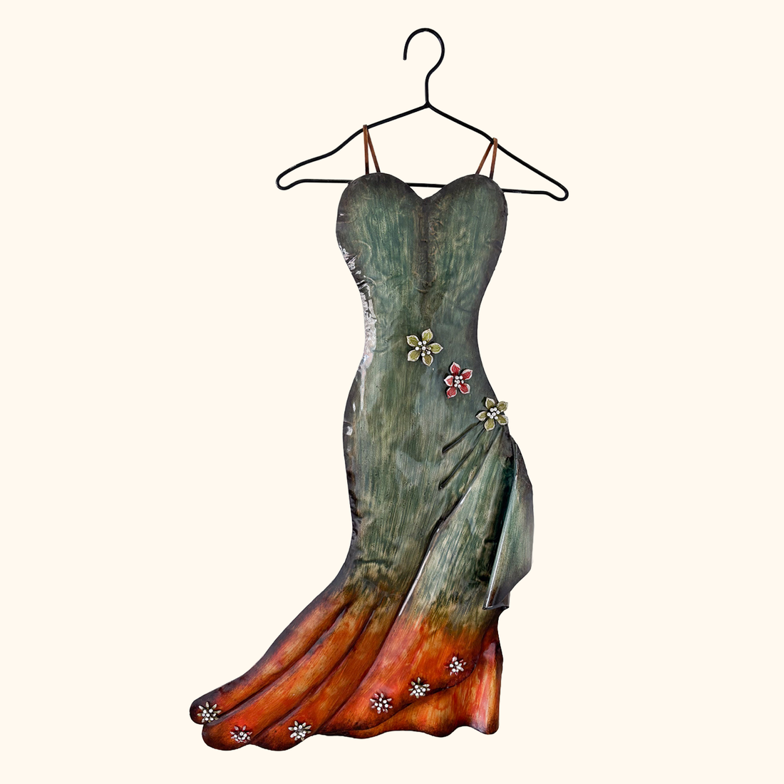 3D Metal Wall Art Hanging Dress
