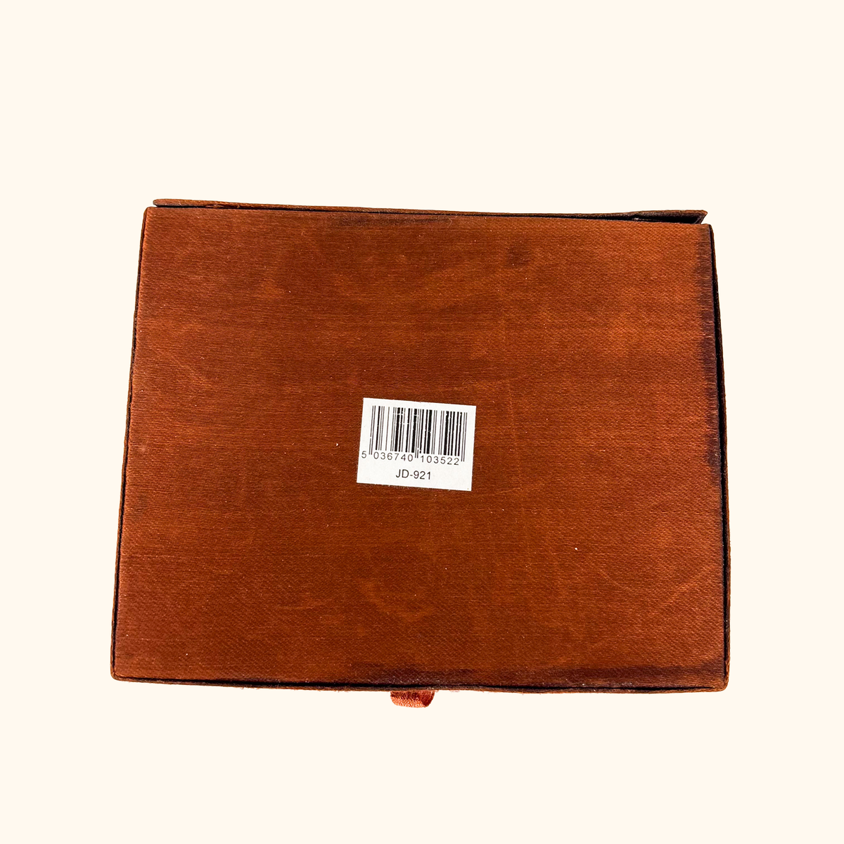 Brown Silk Beaded Jewellery Box