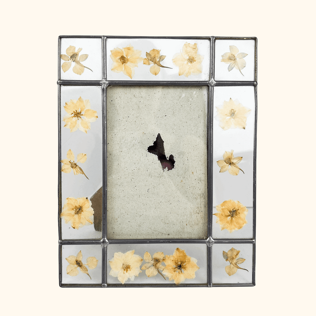 Pressed Flower Glass Picture Frame 6x4 Inch