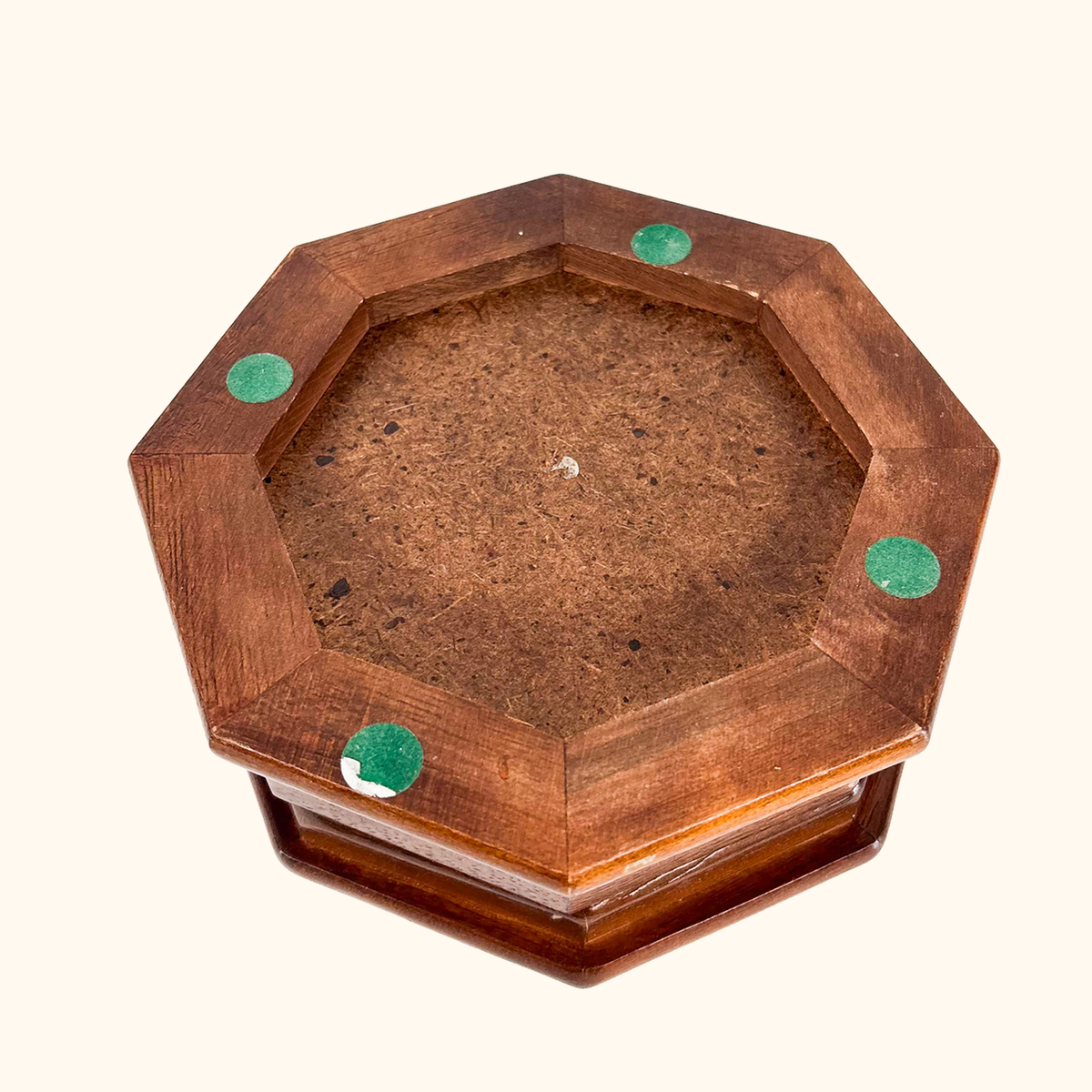 Mele Stained Glass Wood Octagon Jewellery Box