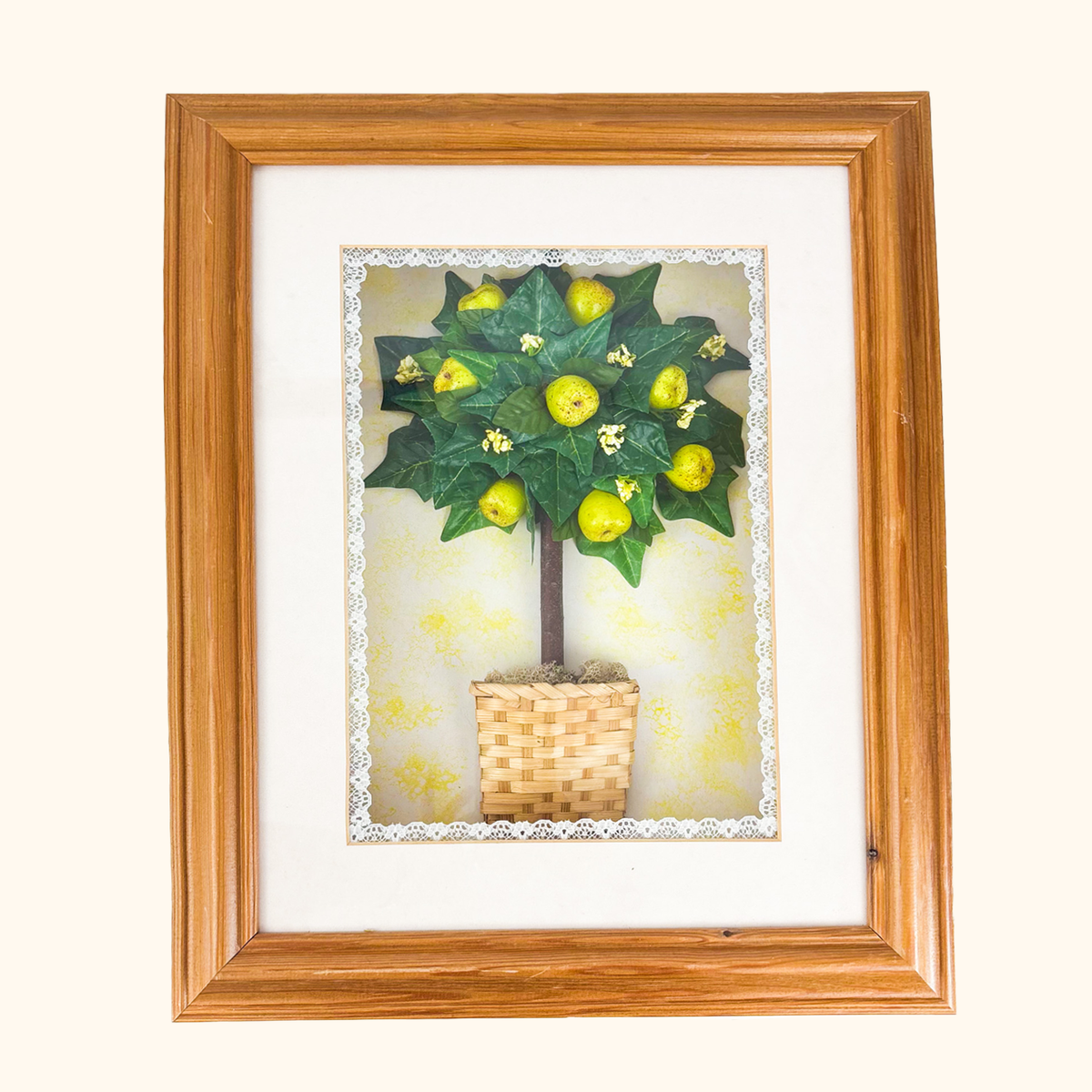 Potted Lemon Tree 3D Shadow Box