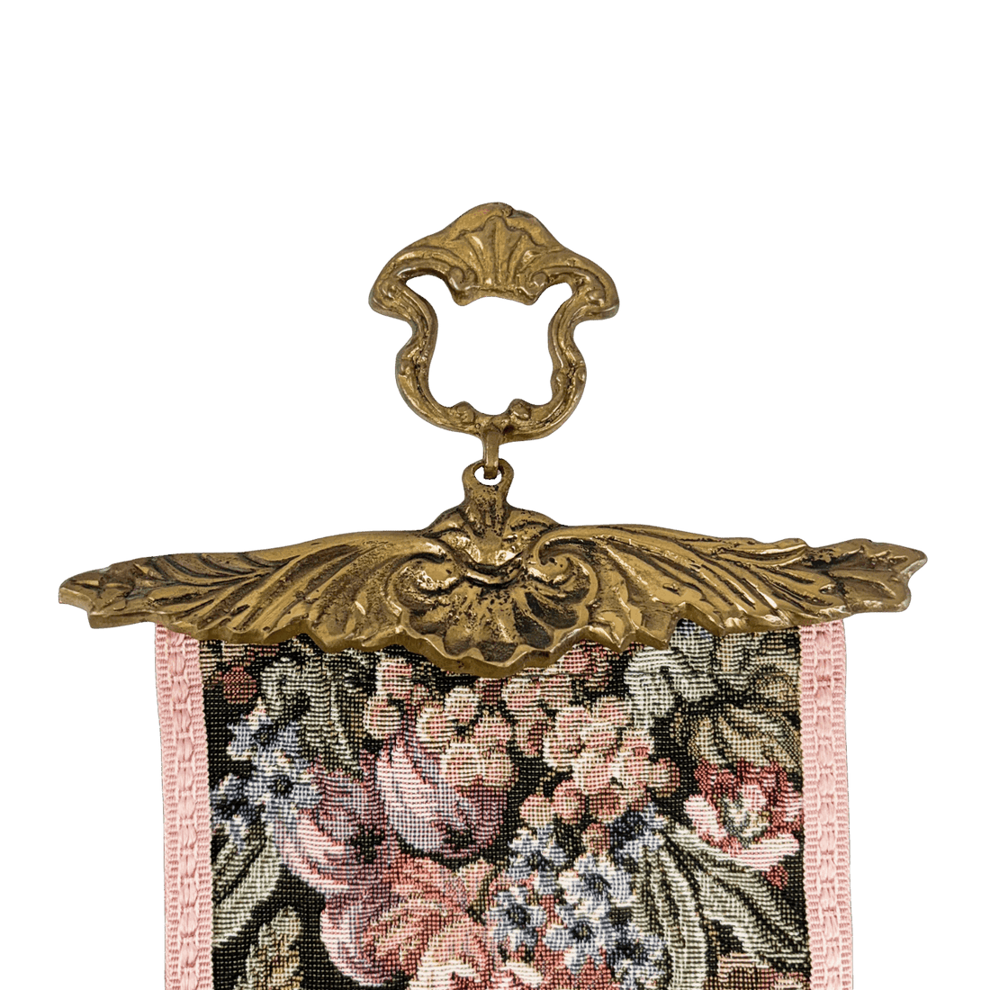 Tapestry Bell Pull Brass Wall Hanging