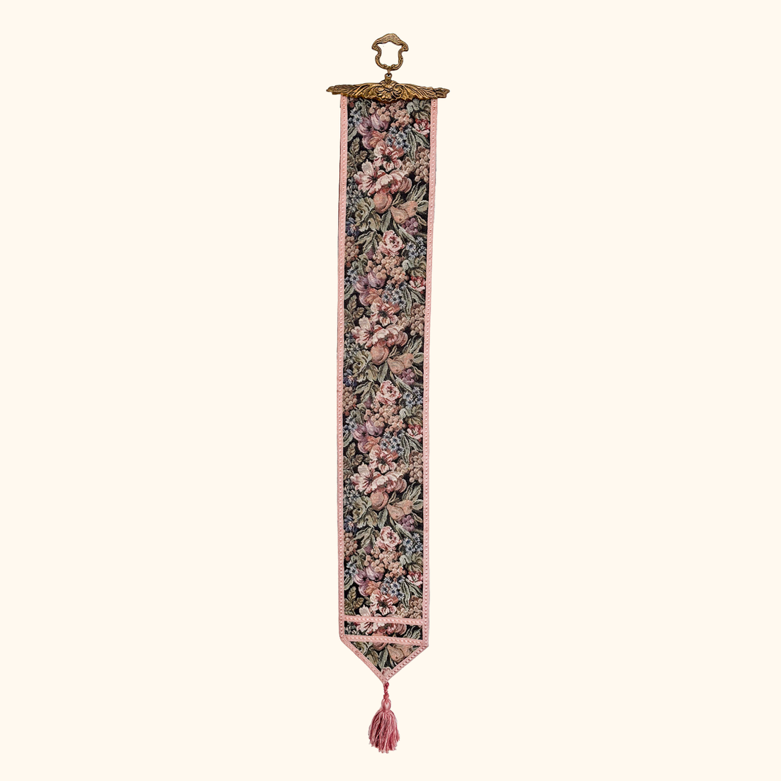 Tapestry Bell Pull Brass Wall Hanging