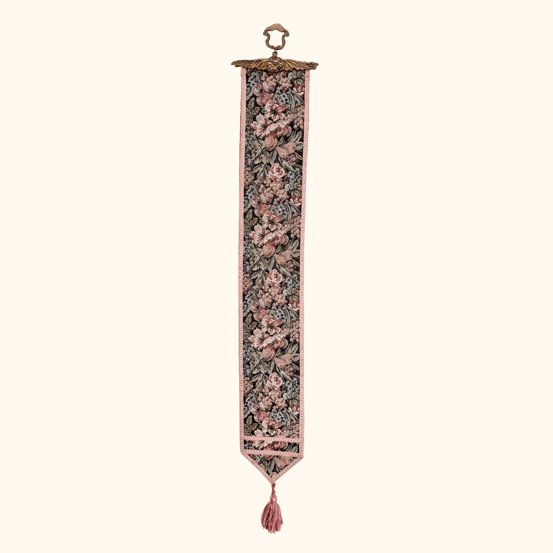 Tapestry Bell Pull Brass Wall Hanging