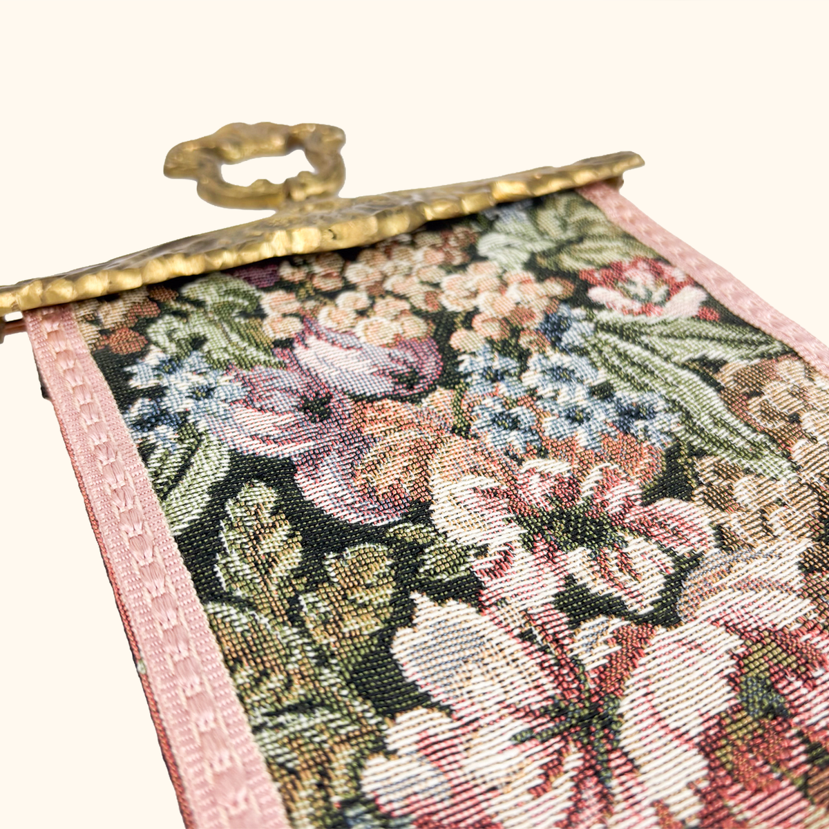 Tapestry Bell Pull Brass Wall Hanging