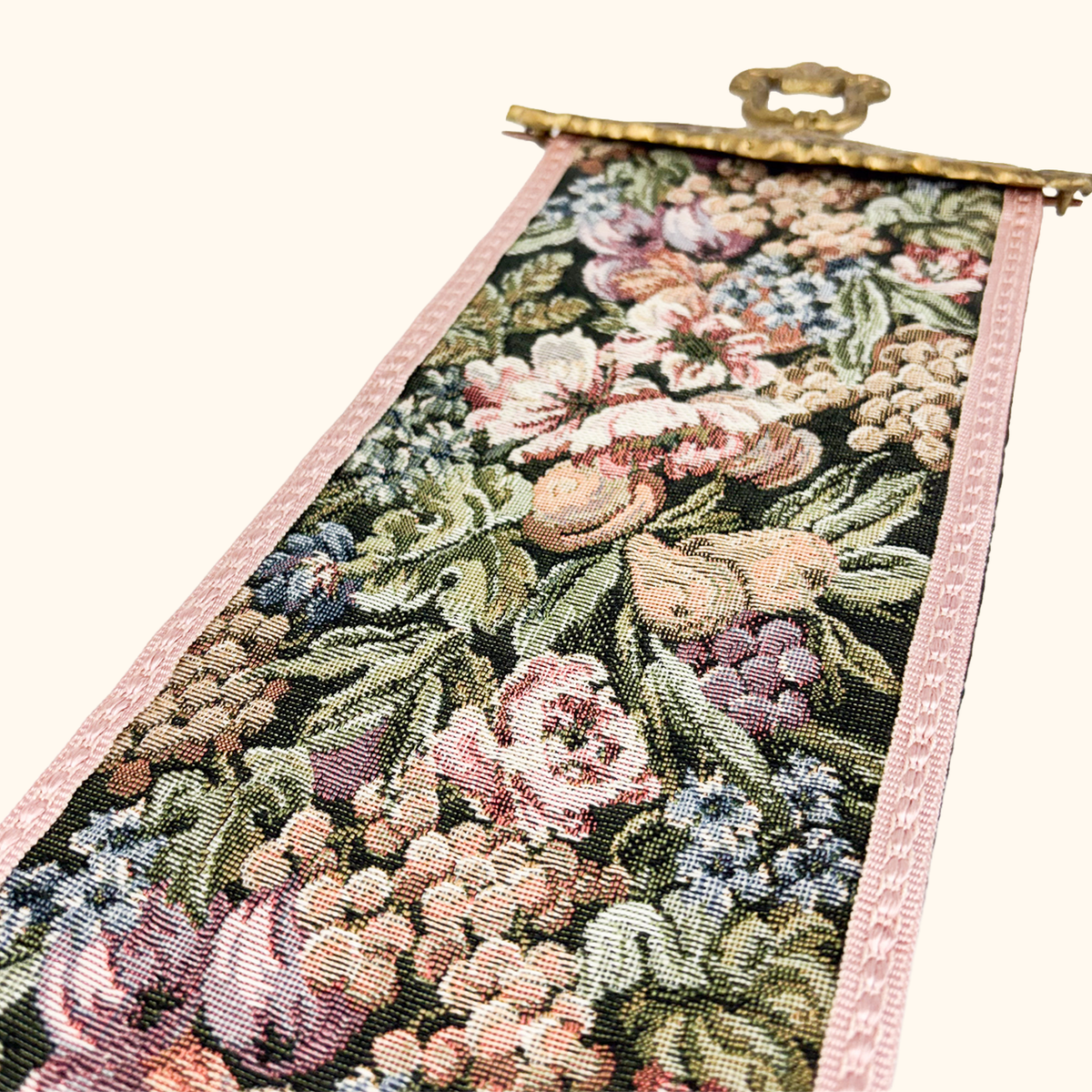 Tapestry Bell Pull Brass Wall Hanging