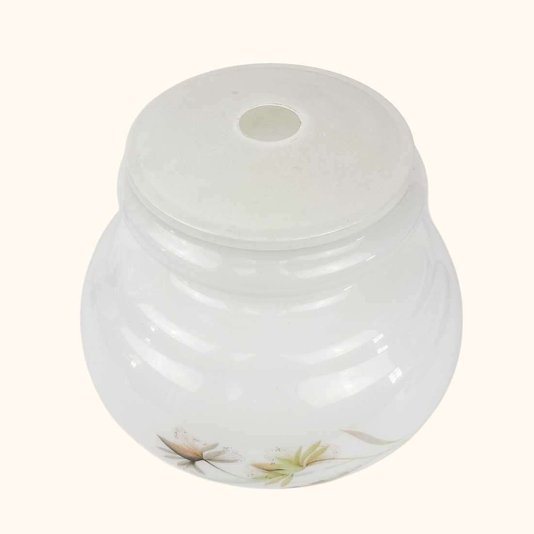 Milk Glass Ceiling Pendant Shade Vintage 1970s