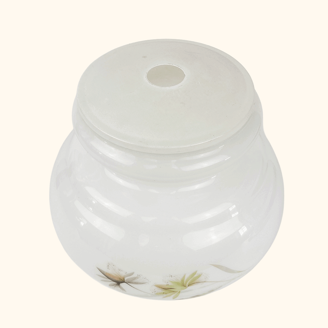Milk Glass Ceiling Pendant Shade Vintage 1970s
