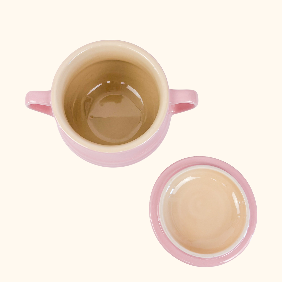 Le Creuset Shell Pink Stoneware Bean Pots with Lid - Set of 2