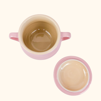 Le Creuset Shell Pink Stoneware Bean Pots with Lid - Set of 2