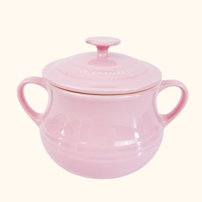 Le Creuset Shell Pink Stoneware Bean Pots with Lid - Set of 2