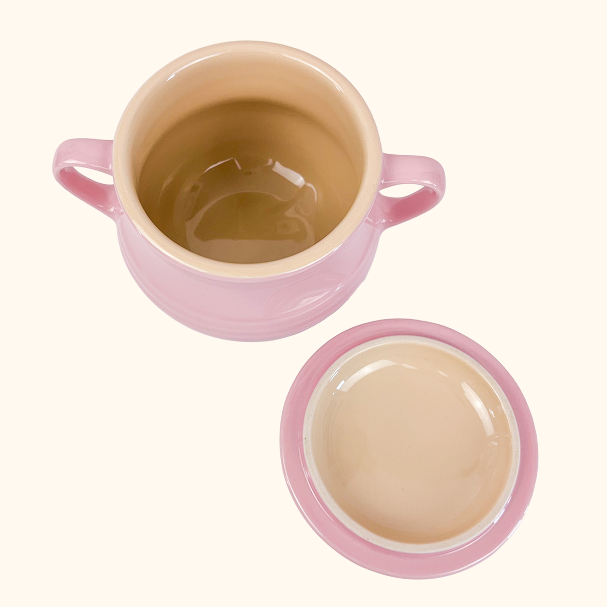 Le Creuset Shell Pink Stoneware Bean Pots with Lid - Set of 2