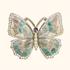 Enamel Butterfly Rhinestone Jewellery Trinket Dish