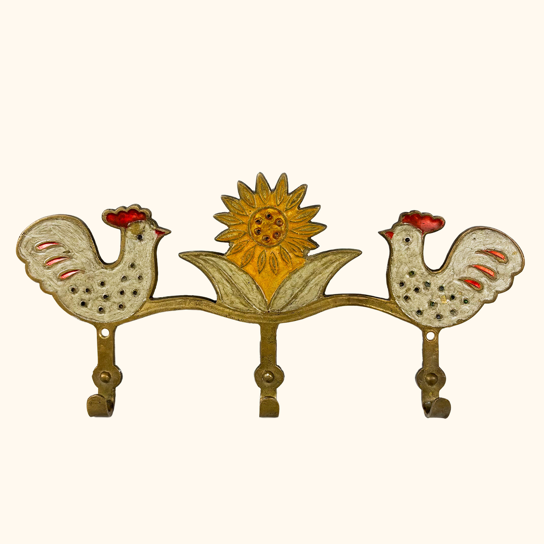 Brass Farmhouse Wall Mount Key Rack