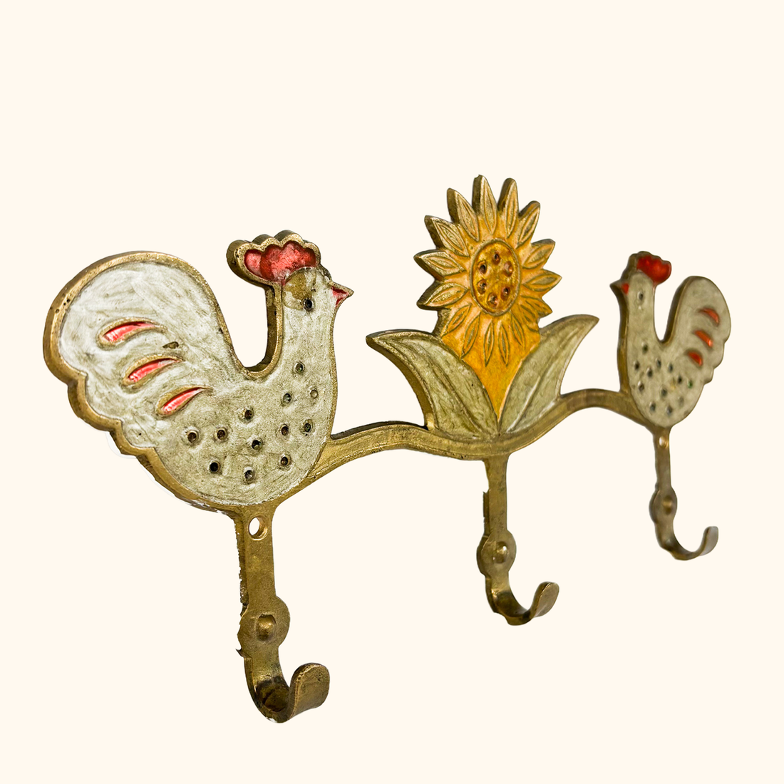 Brass Farmhouse Wall Mount Key Rack