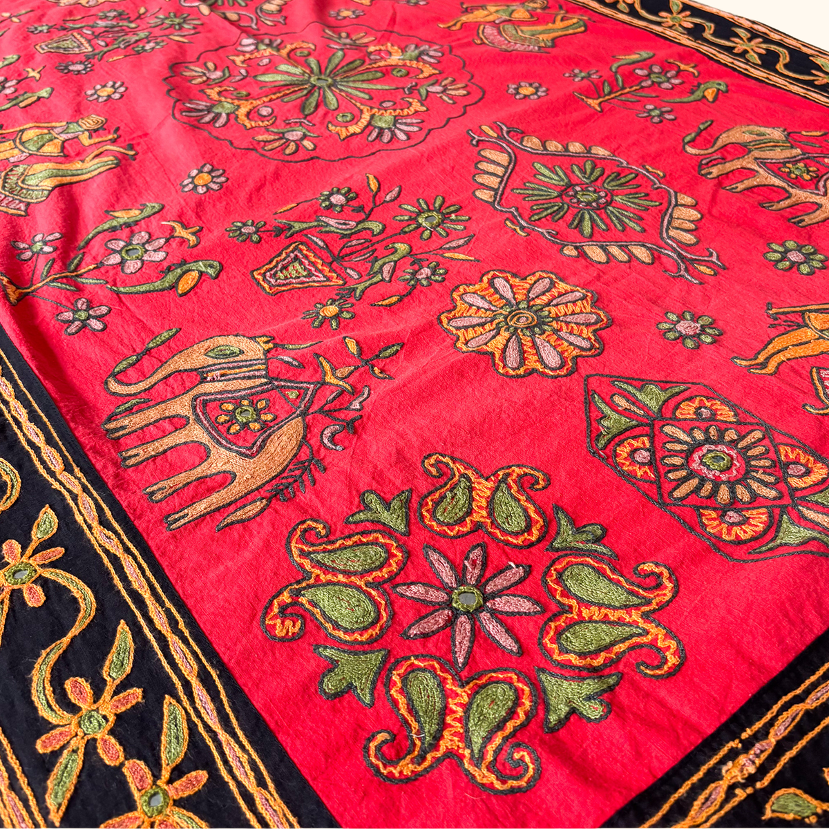 Embroidered Folk Art Tapestry
