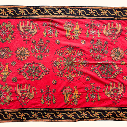 Embroidered Folk Art Tapestry