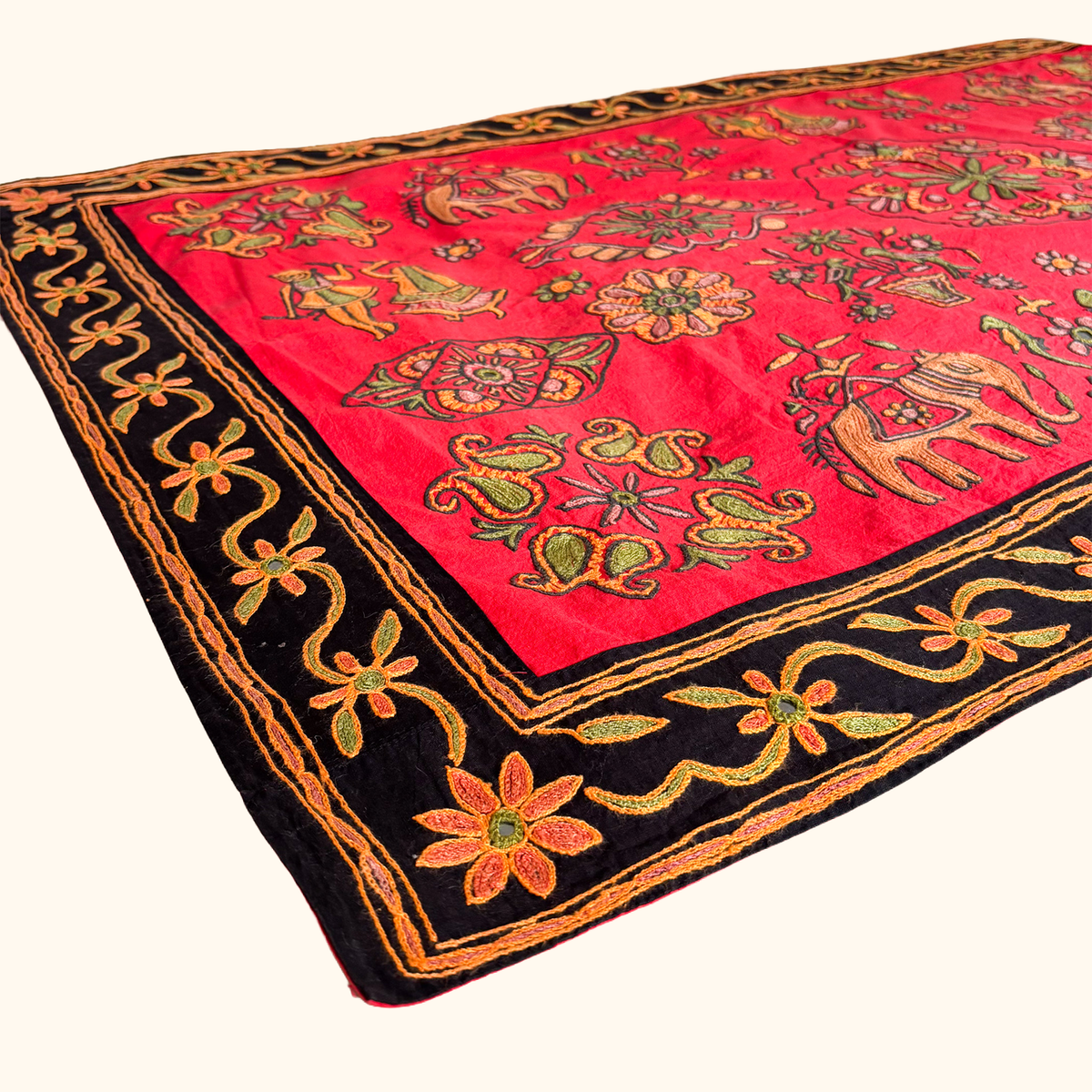 Embroidered Folk Art Tapestry