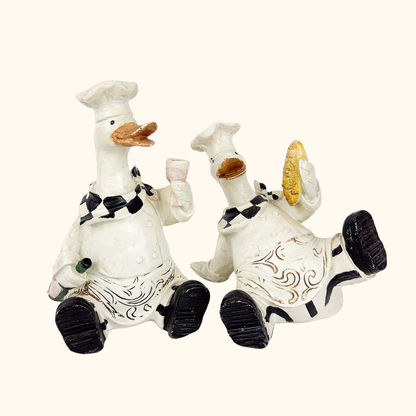 Duck Chef Kitsch Ornaments Shelf Décor
