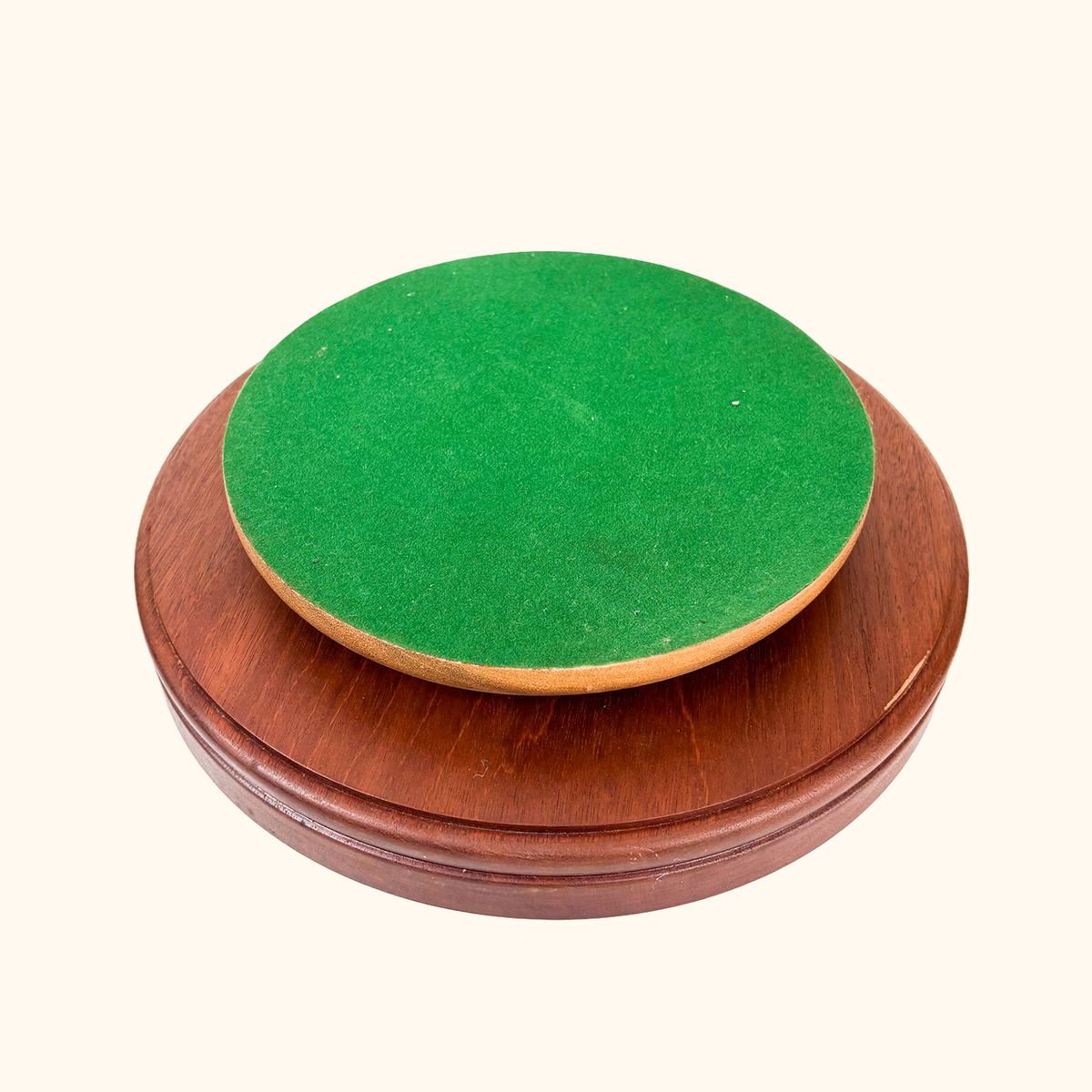 Vintage 1970s Lazy Susan Teak Rotating Section Plate