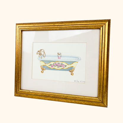 Mary De Wolf Victorian Clawfoot Bathtub Framed Print