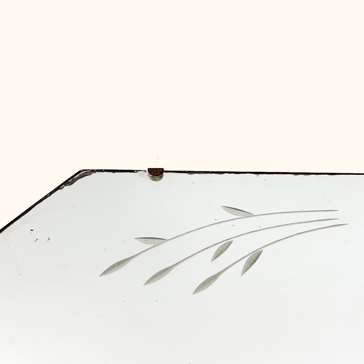 Art Deco Style Reverse Etched Frameless Mirror