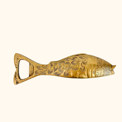 Solid Brass Fish Bottle Opener