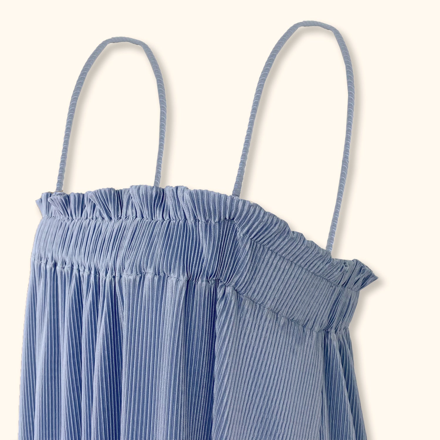 Zara Cool Blue Plisse Midi Dress - Size Medium