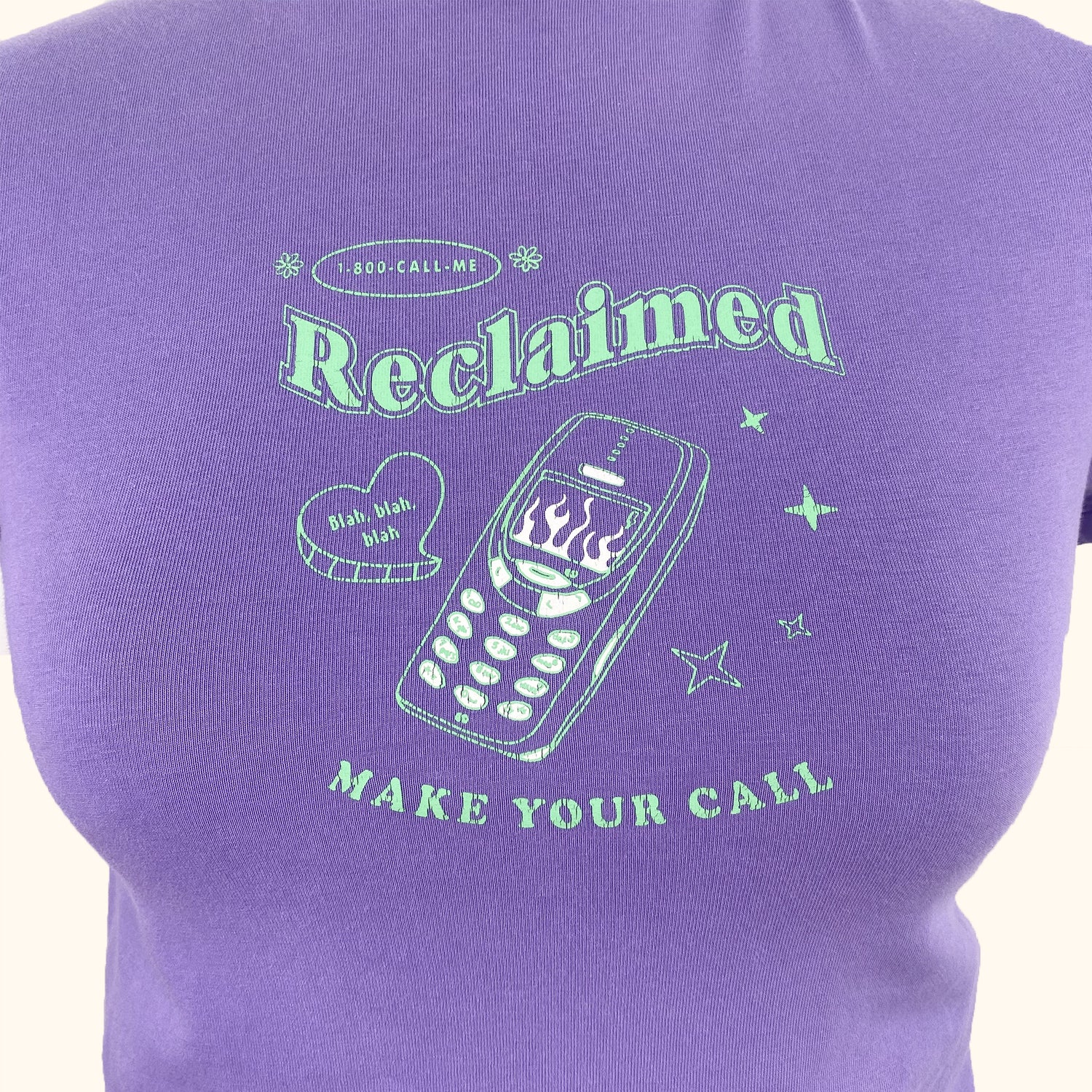 Reclaimed Vintage Purple Graphic T-Shirt - Size 8 - Reclaimed Vintage - Tops &amp; Shirts