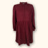 Hush Long Sleeve Corduroy Burgundy Dress - Size 12 -  - Dresses