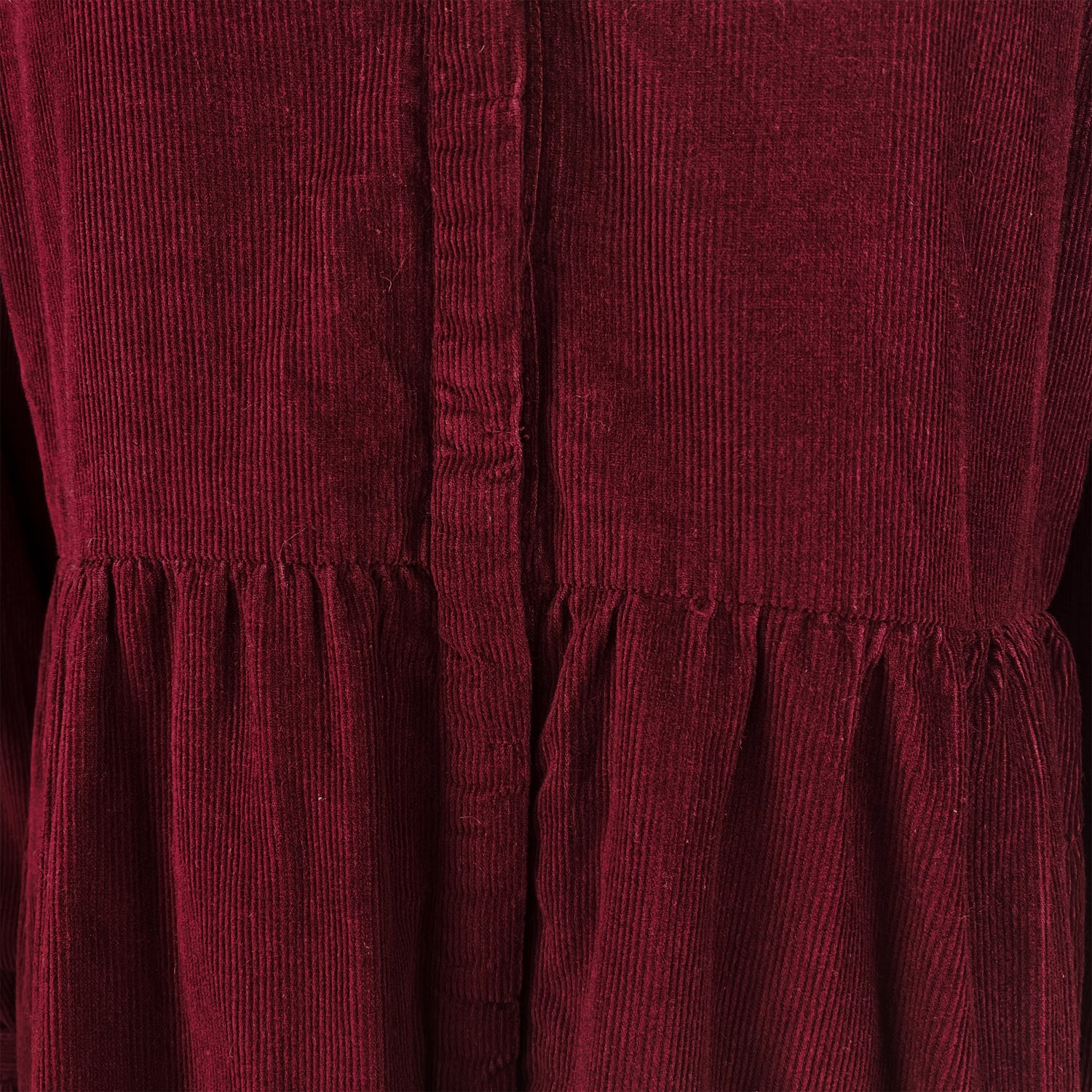 Hush Long Sleeve Corduroy Burgundy Dress - Size 12 -  - Dresses