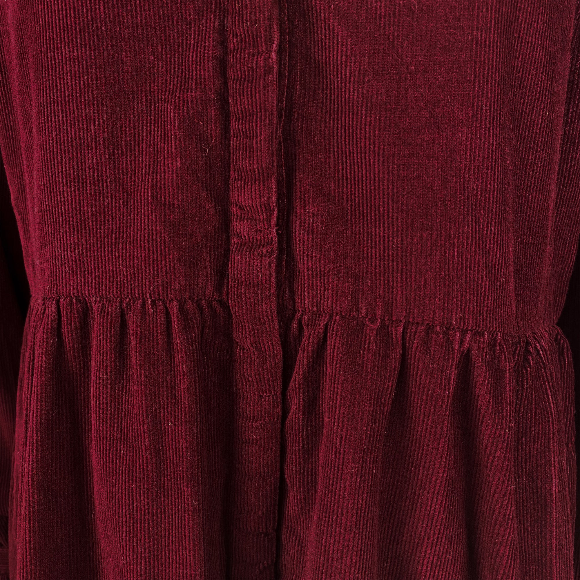 Hush Long Sleeve Corduroy Burgundy Dress - Size 12 -  - Dresses